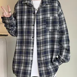 StyleCast x Revolte Men Cutaway Collar Buffalo Checked Casual Shirt-image-34