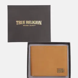 True Religion Men Textured Leather Two Fold Wallet image 1