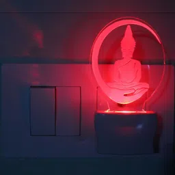 1ST TIME Red & White Acrylic Contemporary Abstract Shaped Shaped Wall Lamp image 2