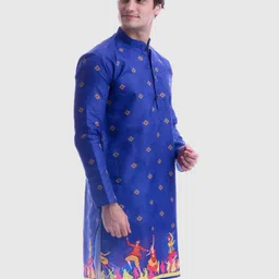 Maharaja Men Ethnic Motifs Printed Thread Work Kurta image 2