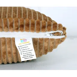 RD TREND Mustard Set of 5 Striped Velvet Square Cushion Covers image 2