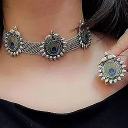 PUJVI Peacock Design Jewellery Set-picture-37