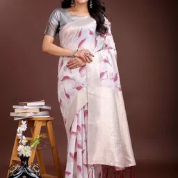 HERE&NOW Woven Design Zari Pure Cotton Handloom Saree-picture-27