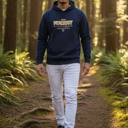 STARFOX Men Typography Printed Hooded Sweatshirt image 5