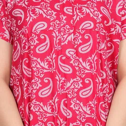 AAKARSHANA CREATION Multi Pure Cotton Maxi Printed Nightdress image 4