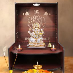 OLIVE TREE Brown Textured Wooden Home Temple-picture-40