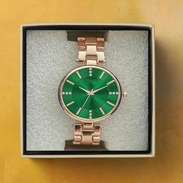 CSAMON Women Embellished Round Dial & Bracelet Style Straps Analogue Watch C38 Green_F-picture-15