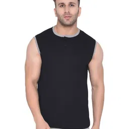 Blisstone Men Solid Henley Neck Cotton Slim Fit T-shirt-image-89