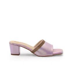 Padvesh Embellished Leather Party Block Sandals image 4