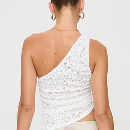 StyleCast x Revolte Women Crochet One Shoulder Top image 5