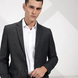 INVICTUS Slim-Fit Checked Single-Breasted Semiformal Blazer-picture-26