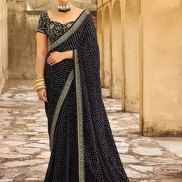 Reboot Fashions Bandhani Embroidered Pure Georgette Bandhani Saree-image-14