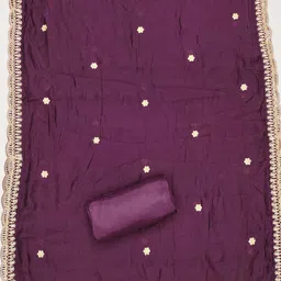 Panzora Embroidered Unstitched Dress Material image 4