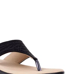 TRASE Women Solid Slip-On T-Strap Flats with Bows image 4