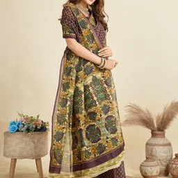 SHANVIKA Floral Printed Pure Cotton Saree image 2