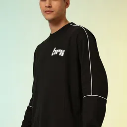 HRX by Hrithik Roshan Contrast Piping Lifestyle Sweatshirt-picture-39