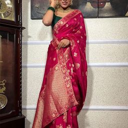 AMRUTKALA SAREES Woven Design Banarasi Saree-picture-3