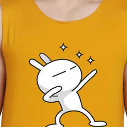 SLOWLORIS Pack Of 2 Printed Round Neck Bio-Wash Cotton Gym Vests image 3