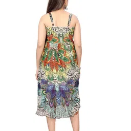BAESD Floral Print Georgette A-Line Midi Dress image 5