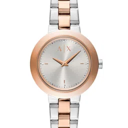 Armani Exchange Women Embellished Bracelet Style Two Tone Analogue Watch AX5172I-Multi-picture-1