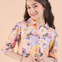 Stylo Bug Floral Print Shirt Style Top-picture-25