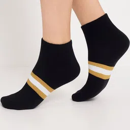 ZEVORA Men Pack Of 5 Striped Ankle Length Socks image 4