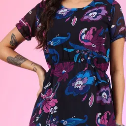 Raiyani Enterprise Print Crepe Fit & Flare Dress image 3