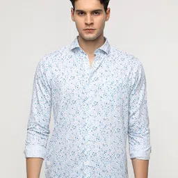 Crocodile Comfort Fit Floral Printed Pure Cotton Casual Shirt-picture-29