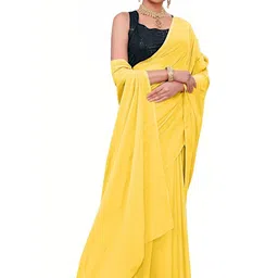 FANCYNINE Poly Georgette Saree image 5