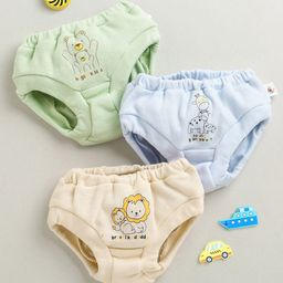 BUMZEE Infant Boys Pack Of 3 Printed Cotton Basic Briefs Peb10715-Green & Sky Blue-picture-24