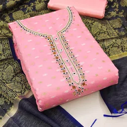 Ishin Embroidered Unstitched Dress Material-image-84