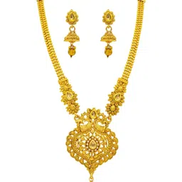 Women Click Gold-Plated Stone-Studded & Beaded Jewellery Set-picture-28