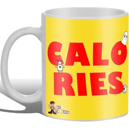 Get Fatang Yellow & Red Typography Printed Ceramic Glossy Mugs Set of Cups and Mugs image 4