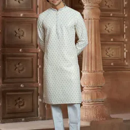 EKATVA ETHNIC Ethnic Motifs Printed Kurta with Pyjamas Set image 4