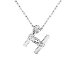SHINE ETERNAL Women 18K Gold Lab Grown Diamond H Alphabet Diamond Pendant-1.804 g-image-51