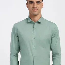 Peter England Spread Collar Pocket Slim Fit Shirt-picture-25