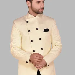 PRINTINDIA Men Mandarin CollarBandhgala Blazer image 1