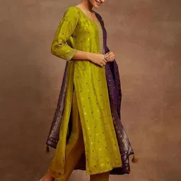 Twika Women Ethnic Motifs Kurta with Trouser & Dupatta image 2