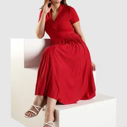 Tommy Hilfiger Women Shirt Collar Midi Dress-image-65