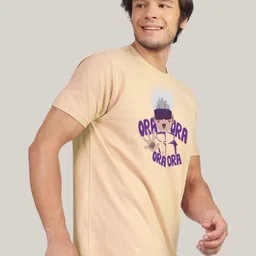 Greylongg Men Typography Printed Applique T-shirt image 4