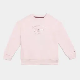 Tommy Hilfiger Girls Brand Logo Printed Round Neck Pullover-image-34