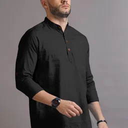 Fifth U Men Black Kurta-picture-29