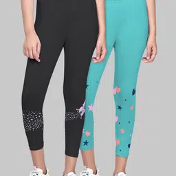 ZUNIORS SSC Girls Pack Of 2 Printed Capris-picture-30
