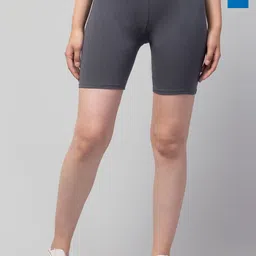 Attire Zone Women Skinny Fit Low-Rise Running Sports Shorts-picture-18