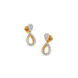 CANDERE A KALYAN JEWELLERS COMPANY 18 KT Gold Drops Of Heaven Diamond Earrings-3.4 g-picture-23