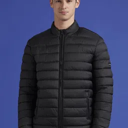 Pepe Jeans Men Mock Collar Solid Casual Puffer Jacket-picture-36