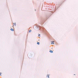 SNUGGLY MONKEY Boys Printed Shirt with Shorts image 5
