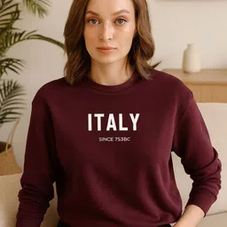 Lagashi Women Typography Printed Round Neck Sweatshirt-image-13