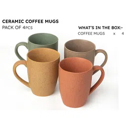 BODHI HOUSE Multicoloured Solid Ceramic Matte Cups Set of Cups and Mugs image 4