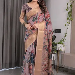 ALMAARI FASHION Kalamkari Printed Pure Cotton Saree image 2